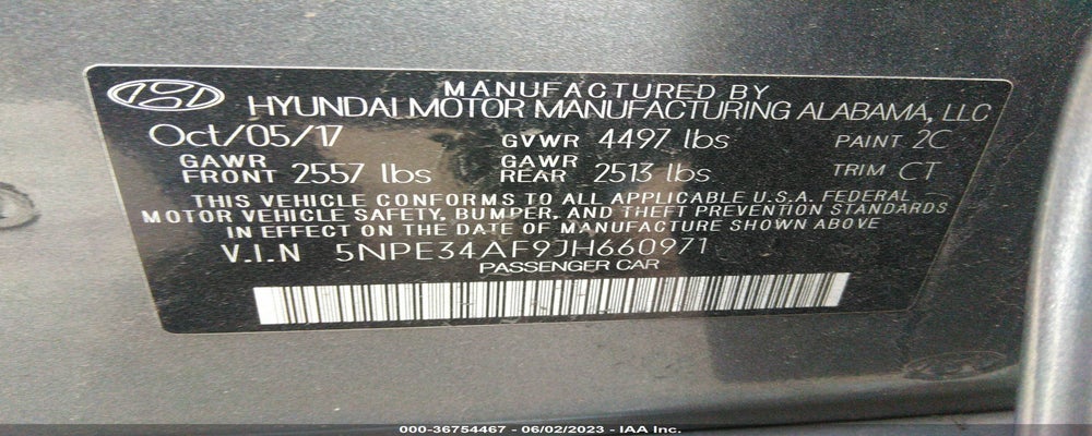 5NPE34AF9JH660971 2018 HYUNDAI SONATA photo no. 9