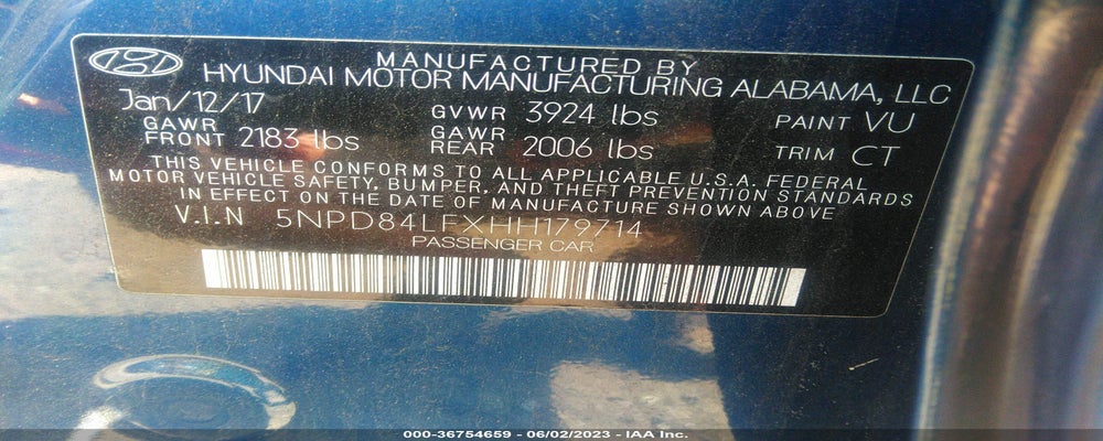 5NPD84LFXHH179714 2017 HYUNDAI ELANTRA photo no. 9