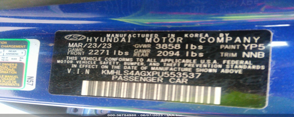 KMHLS4AGXPU553537 2023 HYUNDAI ELANTRA photo no. 9
