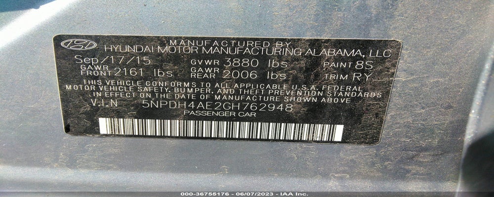 5NPDH4AE2GH762948 2016 HYUNDAI ELANTRA photo no. 9