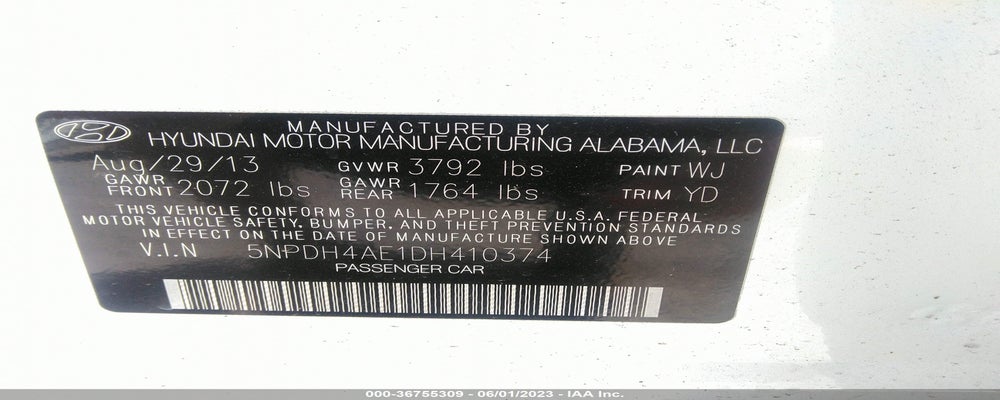 5NPDH4AE1DH410374 2013 HYUNDAI ELANTRA photo no. 9