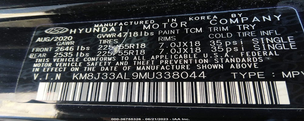 KM8J33AL9MU338044 2021 HYUNDAI TUCSON photo no. 9
