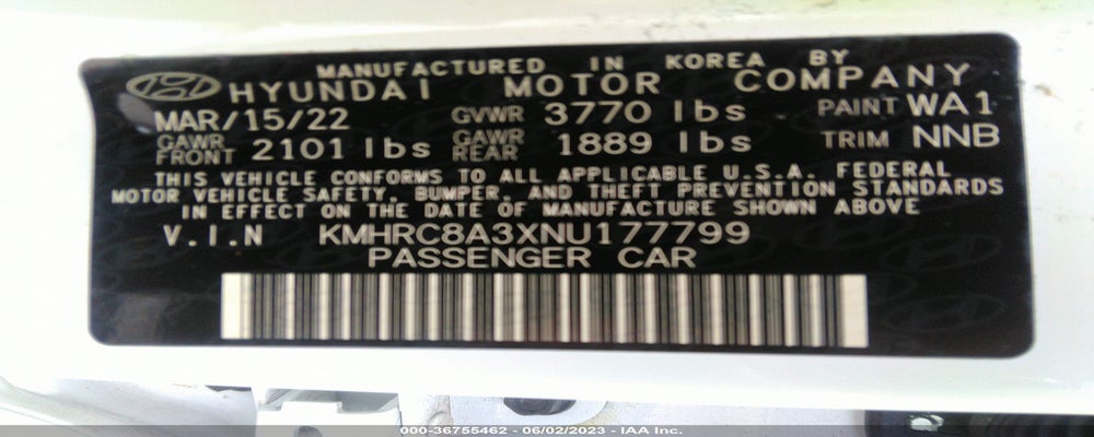 KMHRC8A3XNU177799 2022 HYUNDAI VENUE photo no. 9