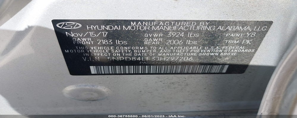 5NPD84LF3JH297206 2018 HYUNDAI ELANTRA photo no. 9