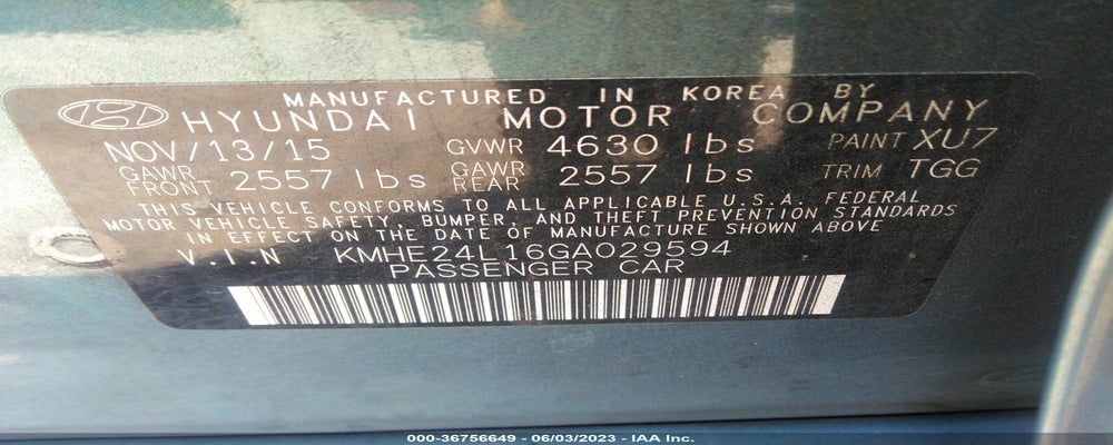 KMHE24L16GA029594 2016 HYUNDAI SONATA HYBRID photo no. 9