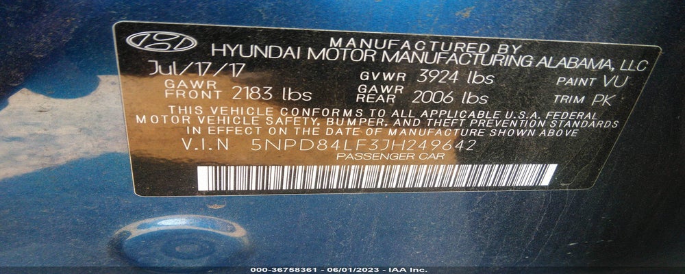 5NPD84LF3JH249642 2018 HYUNDAI ELANTRA photo no. 9