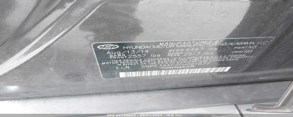 5NPE34AF2FH061577 2015 HYUNDAI SONATA photo no. 9