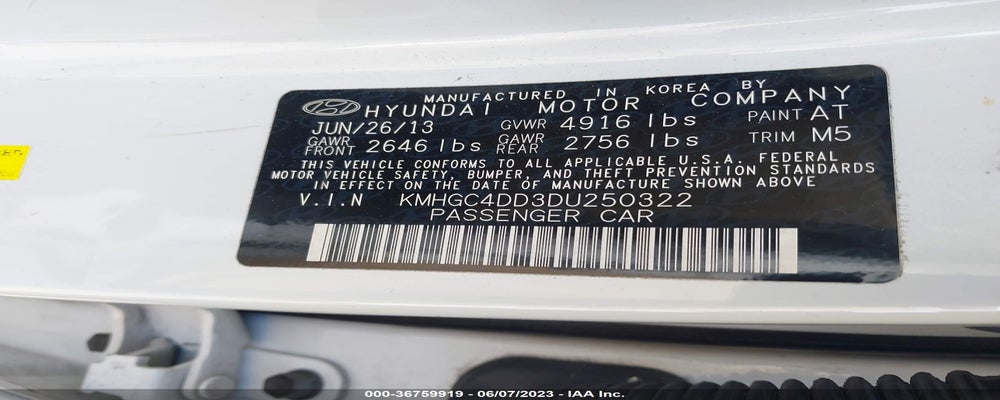 KMHGC4DD3DU250322 2013 HYUNDAI GENESIS photo no. 9