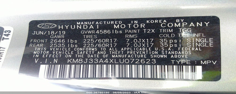 KM8J33A4XLU072623 2020 HYUNDAI TUCSON photo no. 9