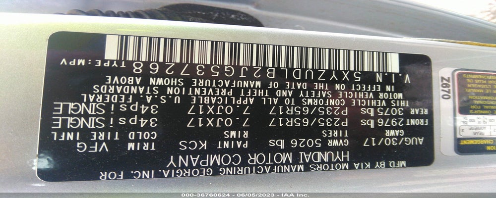 5XYZUDLB2JG537268 2018 HYUNDAI SANTA FE SPORT photo no. 9