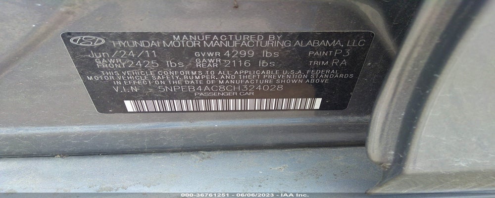 5NPEB4AC8CH324028 2012 HYUNDAI SONATA photo no. 9
