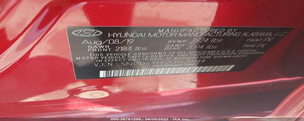 5NPD84LF2LH520144 2020 HYUNDAI ELANTRA photo no. 9