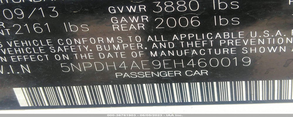 5NPDH4AE9EH460019 2014 HYUNDAI ELANTRA photo no. 9