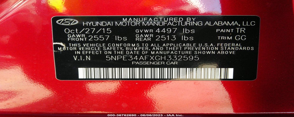 5NPE34AFXGH332595 2016 HYUNDAI SONATA photo no. 9