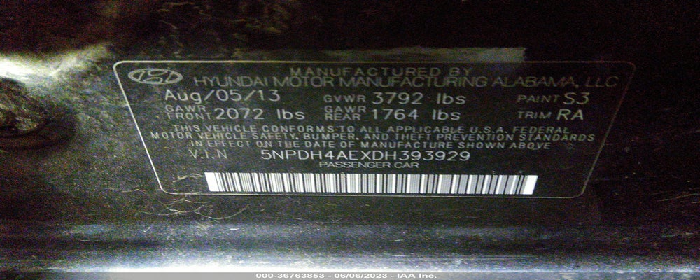 5NPDH4AEXDH393929 2013 HYUNDAI ELANTRA photo no. 9