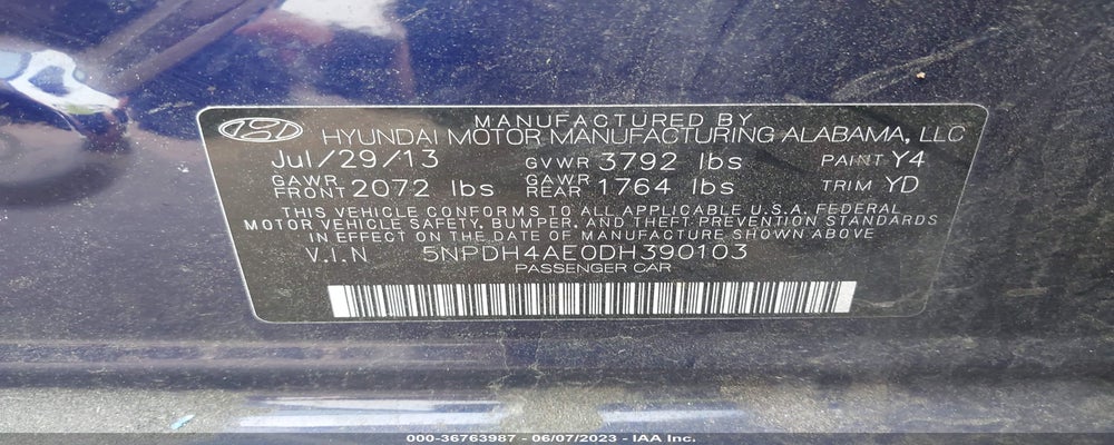 5NPDH4AE0DH390103 2013 HYUNDAI ELANTRA photo no. 9