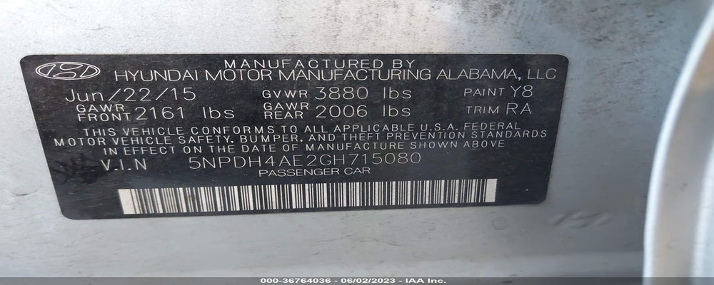5NPDH4AE2GH715080 2016 HYUNDAI ELANTRA photo no. 9