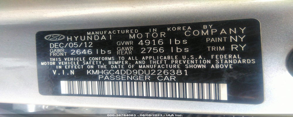 KMHGC4DD9DU226381 2013 HYUNDAI GENESIS photo no. 9