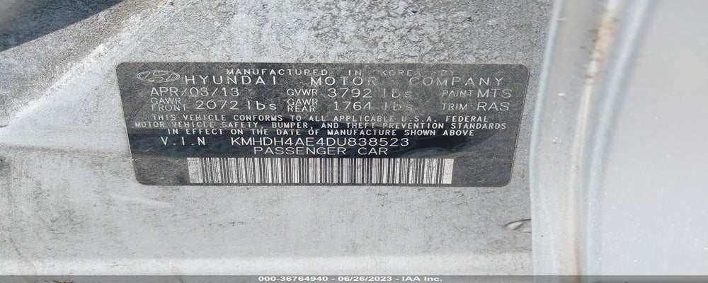 KMHDH4AE4DU838523 2013 HYUNDAI ELANTRA photo no. 9