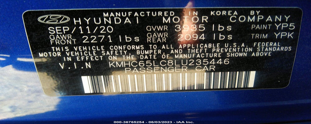 KMHC65LC8LU235446 2020 HYUNDAI IONIQ HYBRID photo no. 9