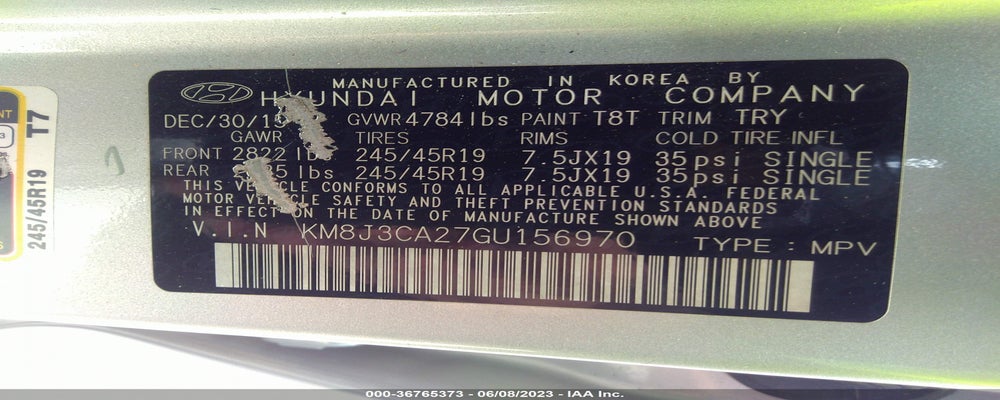 KM8J3CA27GU156970 2016 HYUNDAI TUCSON photo no. 9