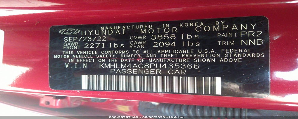 KMHLM4AG8PU435366 2023 HYUNDAI ELANTRA photo no. 9