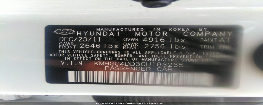 KMHGC4DD3CU183235 2012 HYUNDAI GENESIS photo no. 9