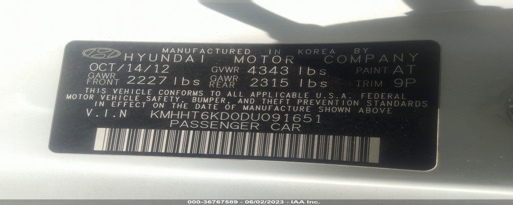 KMHHT6KD0DU091651 2013 HYUNDAI GENESIS COUPE photo no. 9