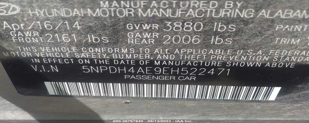 5NPDH4AE9EH522471 2014 HYUNDAI ELANTRA photo no. 9