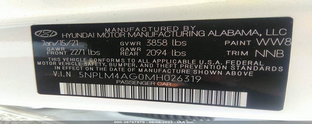 5NPLM4AG0MH026319 2021 HYUNDAI ELANTRA photo no. 9