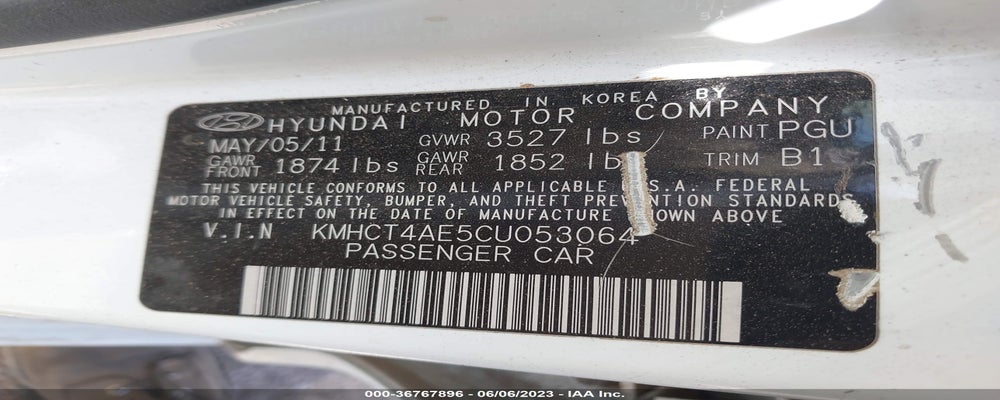 KMHCT4AE5CU053064 2012 HYUNDAI ACCENT photo no. 9