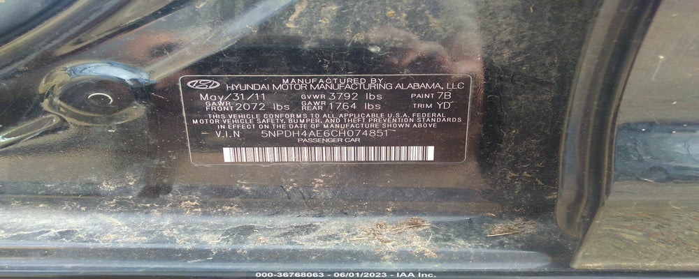 5NPDH4AE6CH074851 2012 HYUNDAI ELANTRA photo no. 9