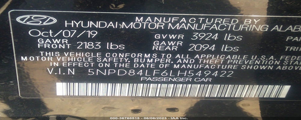 5NPD84LF6LH549422 2020 HYUNDAI ELANTRA photo no. 9
