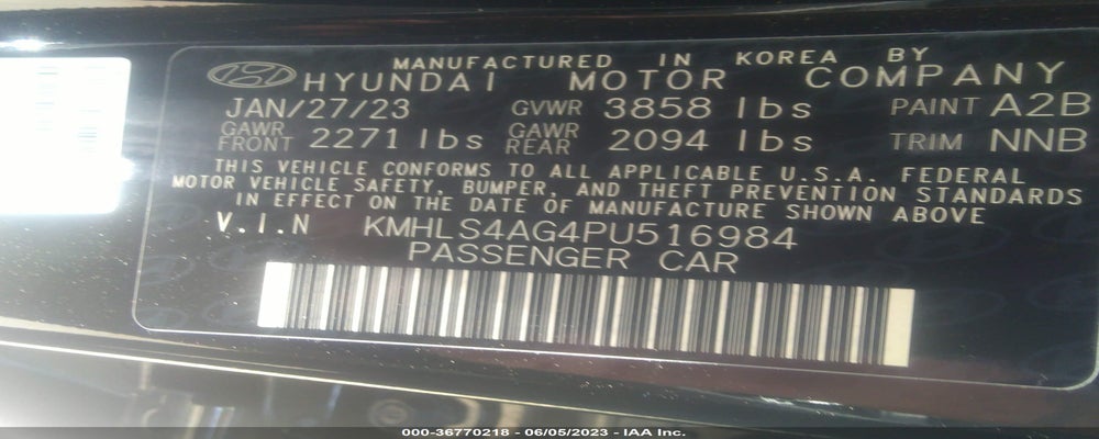 KMHLS4AG4PU516984 2023 HYUNDAI ELANTRA photo no. 9