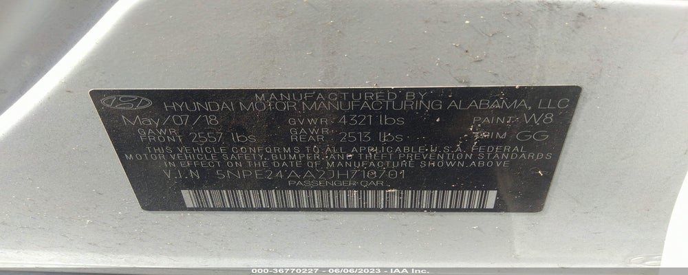 5NPE24AA2JH710701 2018 HYUNDAI SONATA photo no. 9