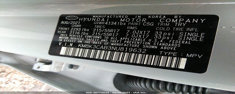 KM8K3CAB3NU819632 2022 HYUNDAI KONA photo no. 9