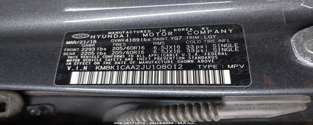 KM8K1CAA2JU108012 2018 HYUNDAI KONA photo no. 9