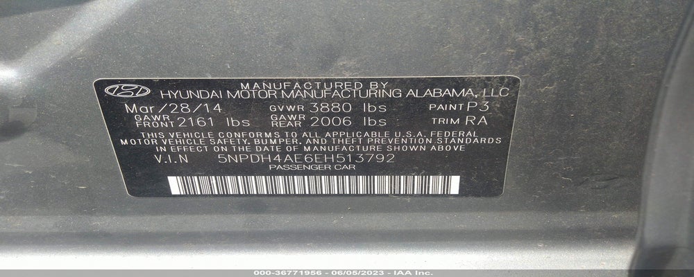 5NPDH4AE6EH513792 2014 HYUNDAI ELANTRA photo no. 9