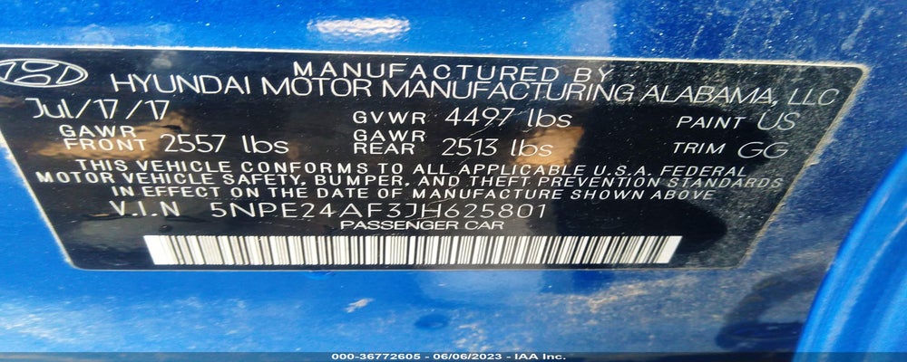 5NPE24AF3JH625801 2018 HYUNDAI SONATA photo no. 9