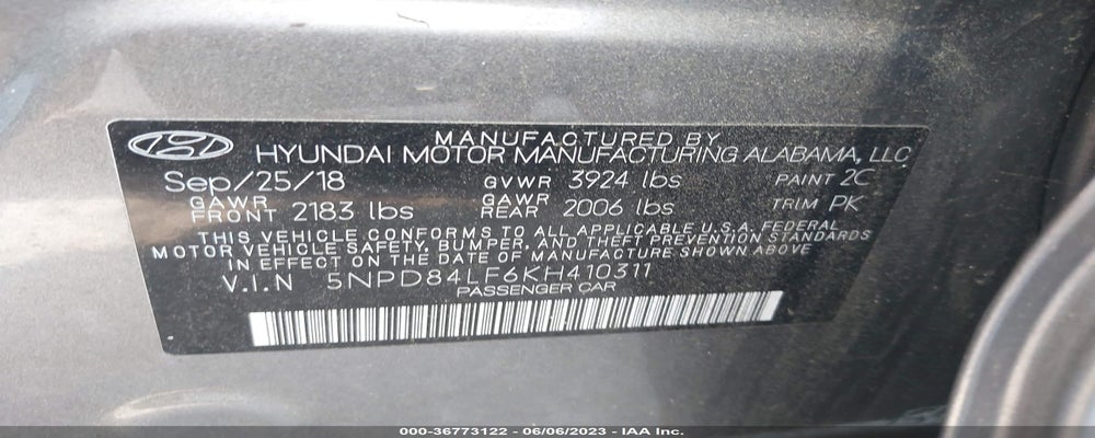 5NPD84LF6KH410311 2019 HYUNDAI ELANTRA photo no. 9