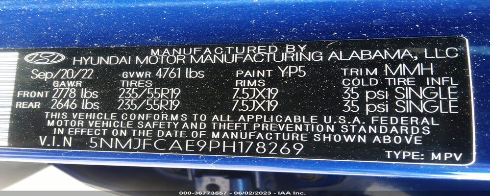 5NMJFCAE9PH178269 2023 HYUNDAI TUCSON photo no. 9