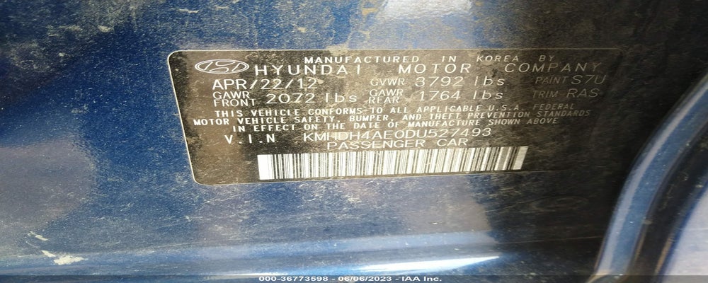 KMHDH4AE0DU527493 2013 HYUNDAI ELANTRA photo no. 9