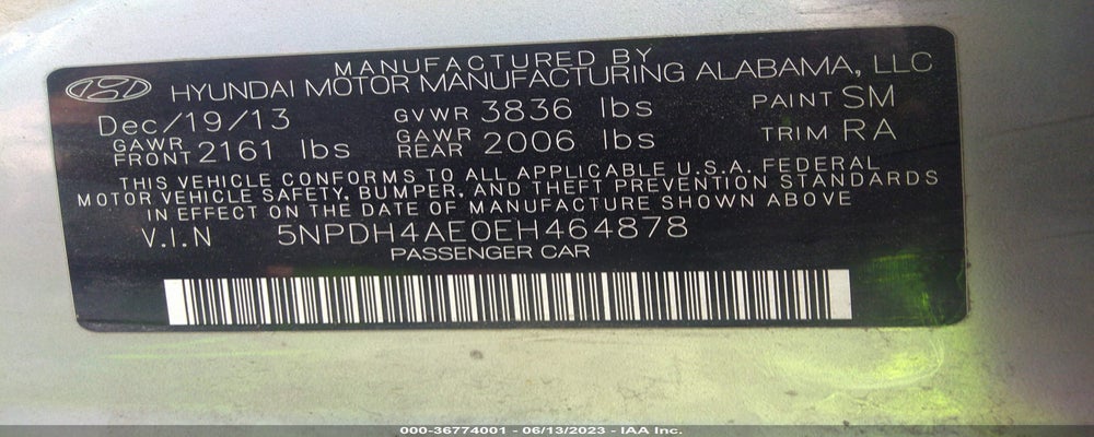 5NPDH4AE0EH464878 2014 HYUNDAI ELANTRA photo no. 9