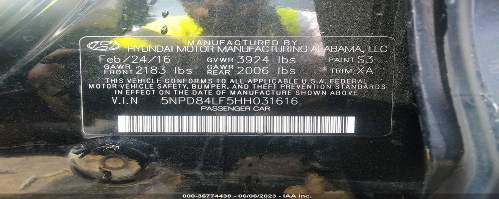 5NPD84LF5HH031616 2017 HYUNDAI ELANTRA photo no. 9