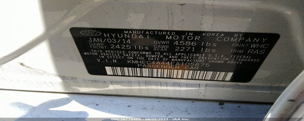 KMHEC4A44EA105675 2014 HYUNDAI SONATA HYBRID photo no. 9