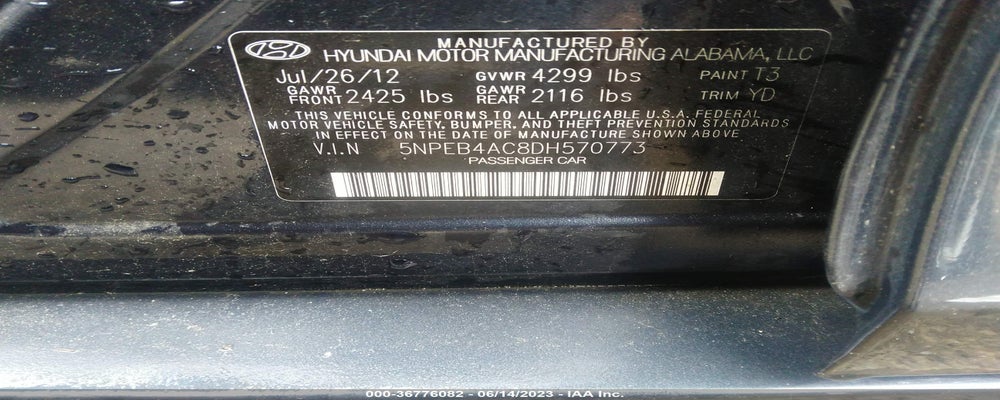 5NPEB4AC8DH570773 2013 HYUNDAI SONATA photo no. 9