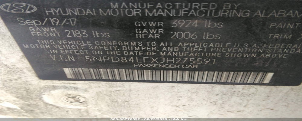 5NPD84LFXJH275591 2018 HYUNDAI ELANTRA photo no. 9