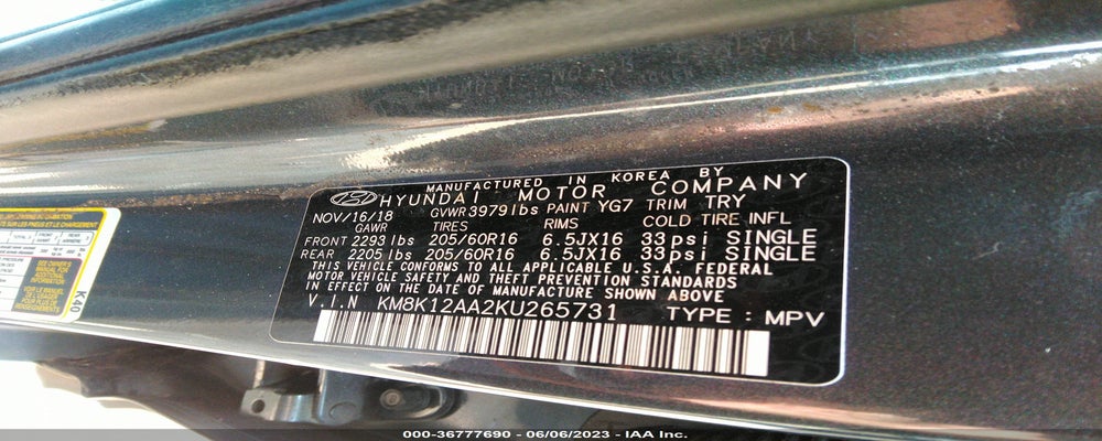 KM8K12AA2KU265731 2019 HYUNDAI KONA photo no. 9