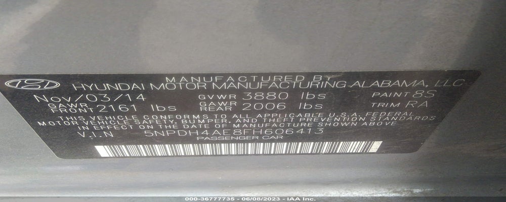 5NPDH4AE8FH606413 2015 HYUNDAI ELANTRA photo no. 9