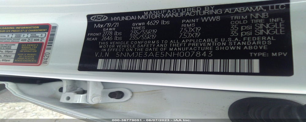 5NMJE3AE5NH007843 2022 HYUNDAI TUCSON photo no. 9